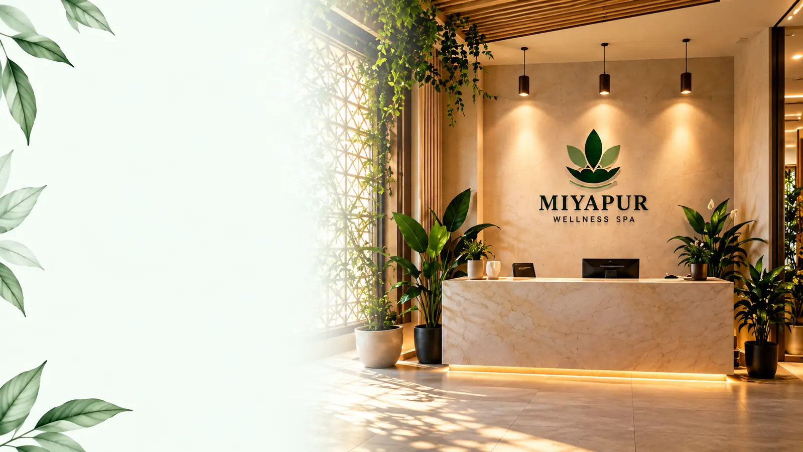 Reception area at Miyapur Wellness Spa in Miyapur, Hyderabad